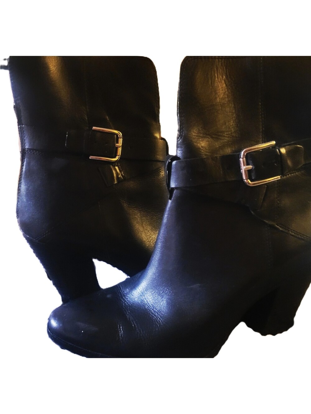 Donald J Pliner "Sarje" Black Leather Women's Ankle Boots - Size 9.5 Urban Sleek